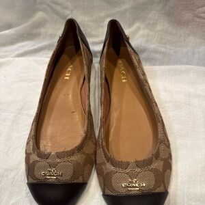 Coach Brown and Black Flats